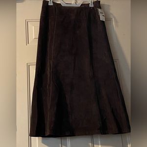 Rafaella Women’s Brown Suede Maxi Skirt Size 8